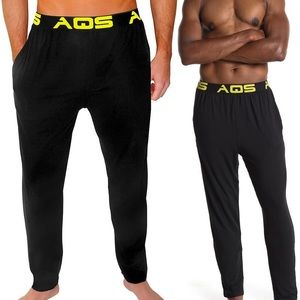 AQS Mens Black Lounge Pants SZ XL